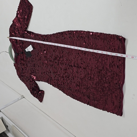 BCBGMAXAZRIA / Revolve Marta Sequin Dress in Port Combo - Picture 11 of 13